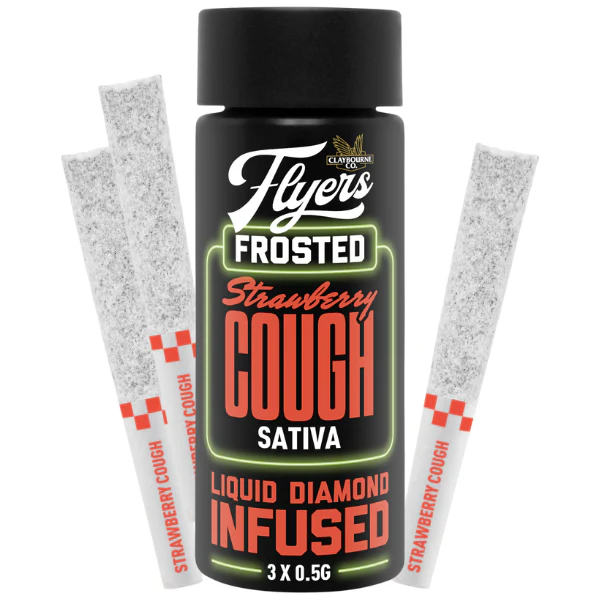 Flyers Frosted Infused Strawberry Cough PreRolls  3x