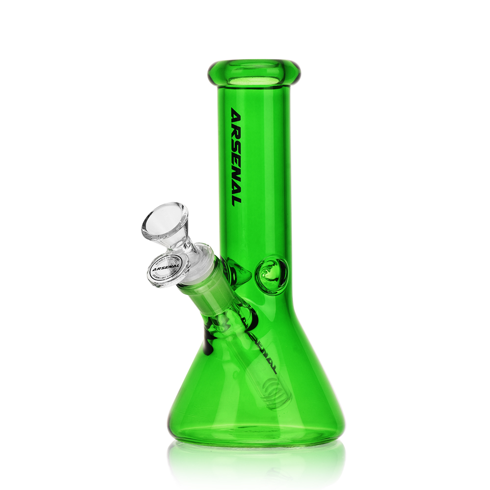 8" Arsenal Vibrant Hue Beaker Bong (Green)