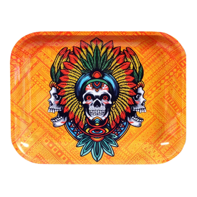 Tribal Kush Metal Rolling Tray  Large