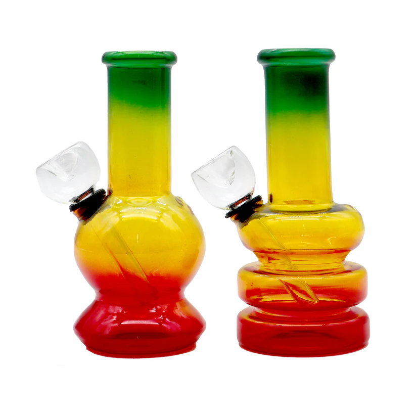 5" Rasta Mini Water Pipe Bong