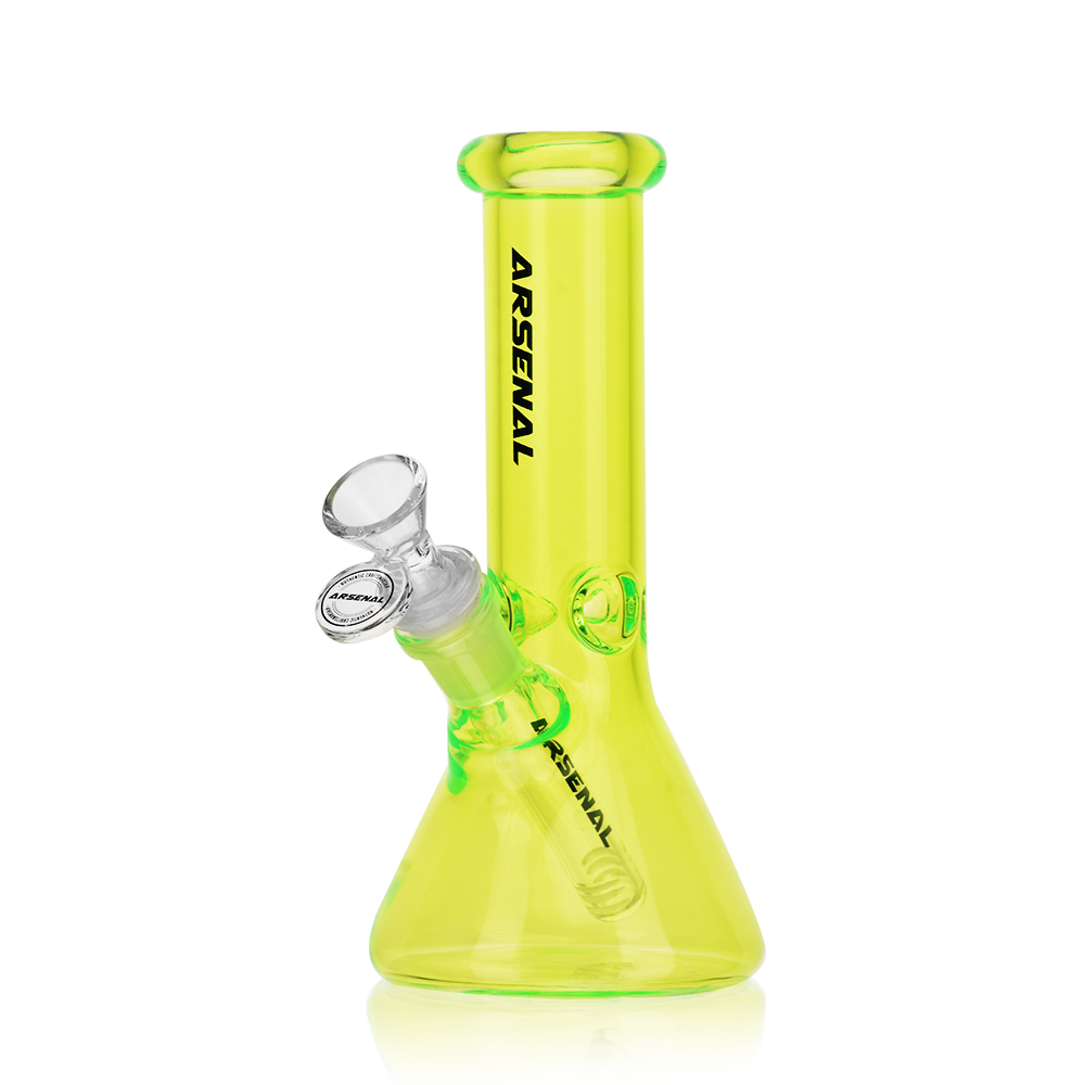 8" Arsenal Vibrant Hue Beaker Bong (Slime Green)